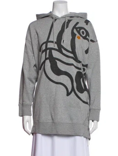 Pre-owned Kenzo Graphic Print Jacket In Gray