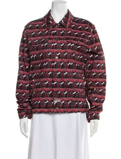 Pre-owned Kenzo Graphic Print Jacket In Red