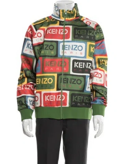 Pre-owned Kenzo Graphic Print Jacket W/ Tags In Green