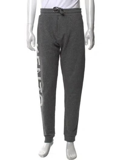 Pre-owned Kenzo Graphic Print Joggers In Grey