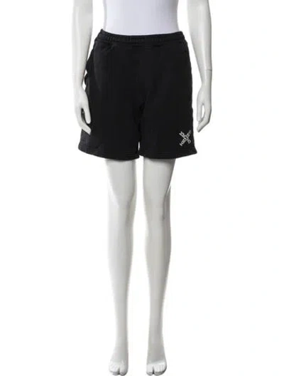 Pre-owned Kenzo Graphic Print Knee-length Shorts In Black