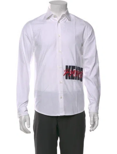 Pre-owned Kenzo Graphic Print Long Sleeve Shirt In Gray