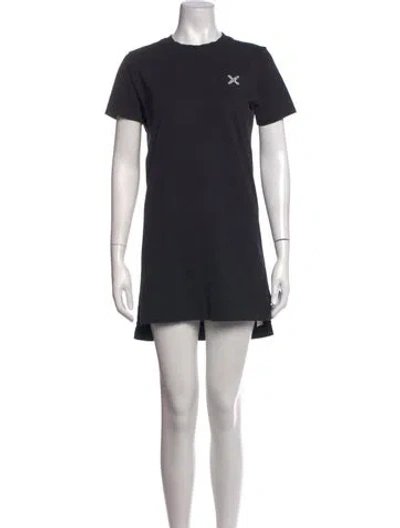 Pre-owned Kenzo Graphic Print Mini Dress In Black