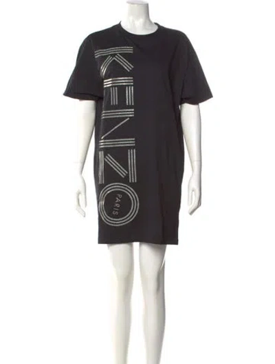 Pre-owned Kenzo Graphic Print Mini Dress In Multi