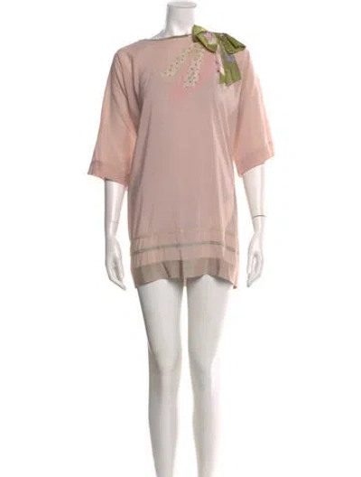 Pre-owned Kenzo Graphic Print Mini Dress In Pink