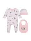 Kenzo Graphic-print Organic Cotton Pyjamas (set Of Three) In 粉色