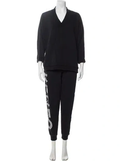 Pre-owned Kenzo Graphic Print Pant Set In Black