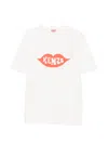 Kenzo Graphic Print Round Neck Short Sleeve T-shirt In Metallic