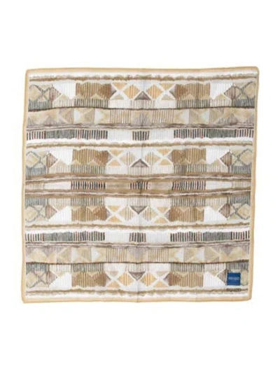 Pre-owned Kenzo Graphic Print Scarf In Neutrals