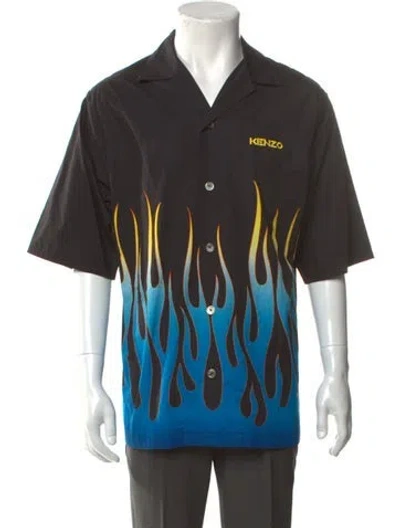 Pre-owned Kenzo Graphic Print Short Sleeve Shirt In Multi