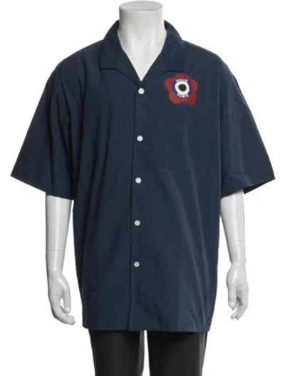 Pre-owned Kenzo Graphic Print Short Sleeve Shirt W/ Tags In Blue