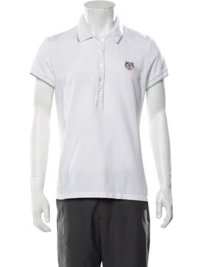 Pre-owned Kenzo Graphic Print Short Sleeve In White