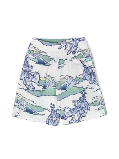 Kenzo Kids' Graphic-print Shorts In White