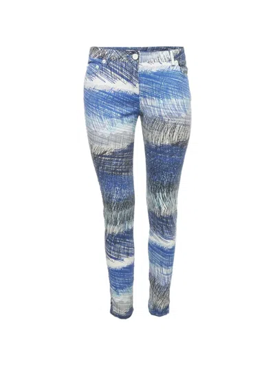 Pre-owned Kenzo Graphic-print Skinny Jeans In Blue