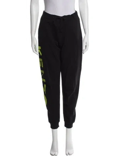 Pre-owned Kenzo Graphic Print Sweatpants In Black