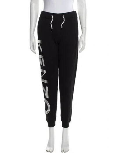 Pre-owned Kenzo Graphic Print Sweatpants In Black