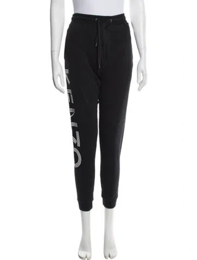 Pre-owned Kenzo Graphic Print Sweatpants In Black
