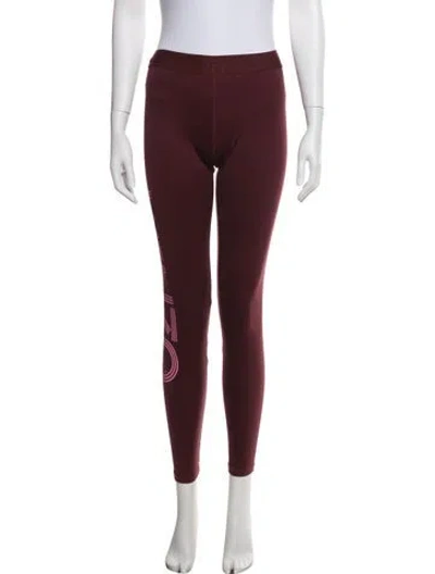 Pre-owned Kenzo Graphic Print Sweatpants In Burgundy