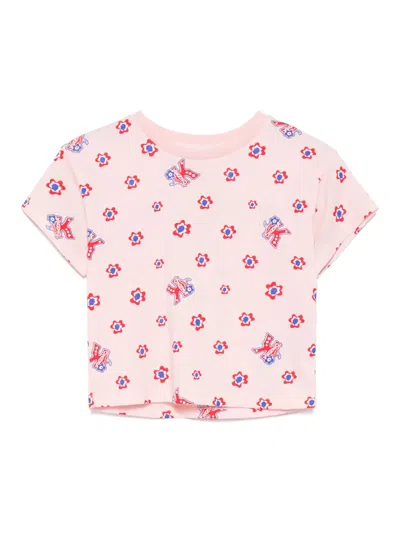 Kenzo Kids' Graphic-print T-shirt In Pink