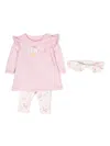 Kenzo Graphic-print Three-piece Set In Pink