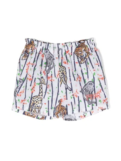 Kenzo Babies' Graphic-print Track Shorts In White