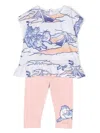Kenzo Graphic-print Tracksuit Set In Pink