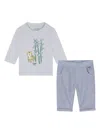 Kenzo Graphic-print Trousers Set In Grey