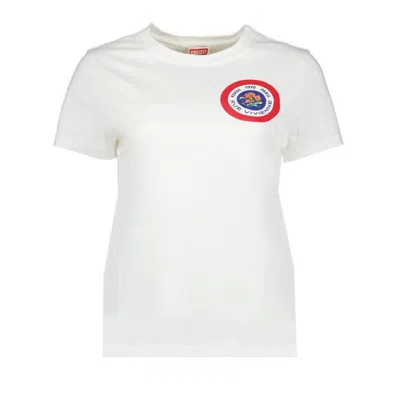 Kenzo Graphic-print Organic Cotton T-shirt In White