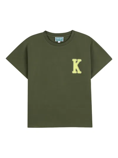 Kenzo Kids' Graphic T-shirt In Green
