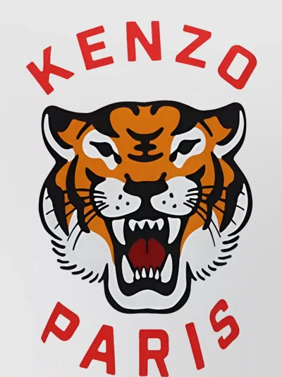 Kenzo Graphic Tiger Print T-shirt In White