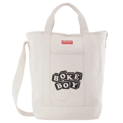 Kenzo Off-white  Paris Boke Boy Tote In 03 Ecru