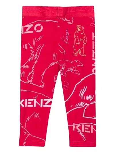 Kenzo Kids' Graphic Trousers In Red