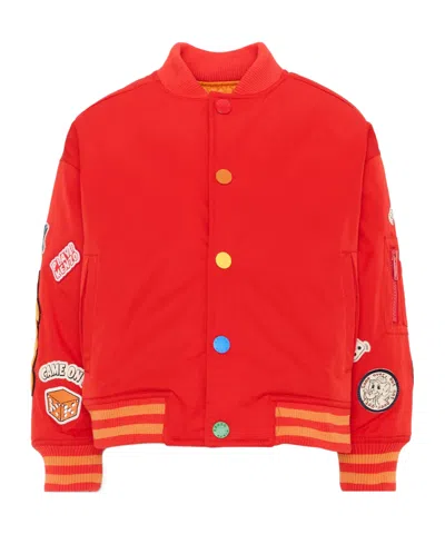 Kenzo Graphic-print Bomber Jacket In Red