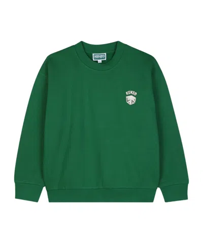 Kenzo Kids' Graphic-print Sweatshirt In Green