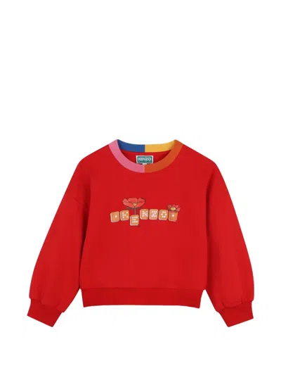 Kenzo Kids' Graphic-print Sweatshirt In Red