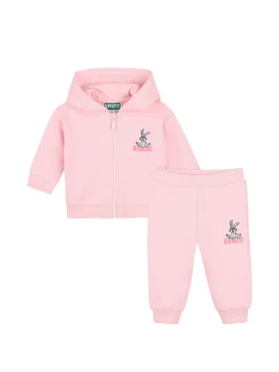 Kenzo Babies' Graphic-print Track Pants In Pink