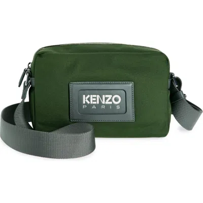 Kenzo Graphy Canvas Crossbody Bag In Green