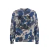 Kenzo Gray Cotton Sweatshirt In Blue