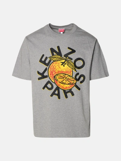 Kenzo Babies' T-shirt Maxi Logo In Grey