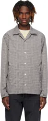 Kenzo Gray  Paris ' Weave' Light Coach Jacket In Misty Grey