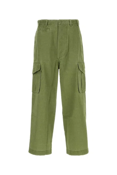 KENZO GREEN COTTON CARGO PANTS