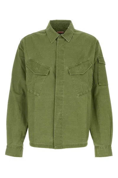 Kenzo Green Cotton Oversize Shirt