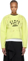 Kenzo Green  Paris ' Jungle Flower' Sweatshirt In 39 Lemon