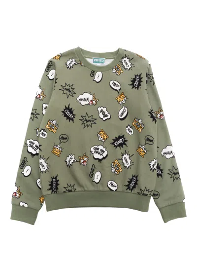 Kenzo Kids' Green Military Sweater