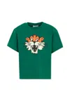 Kenzo Tiger-graphic T-shirt In Green