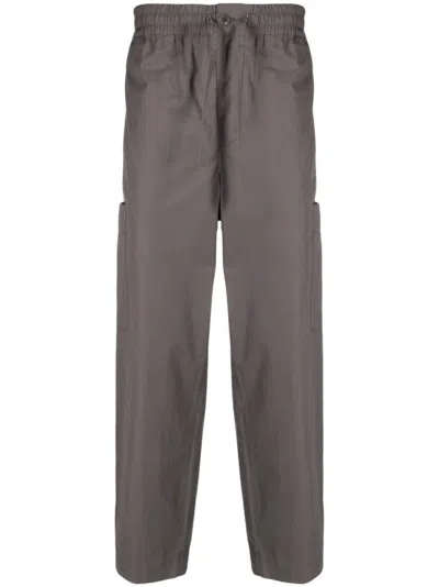 Kenzo Grey Cargo Jogpants With Elastic Waistband In Brown