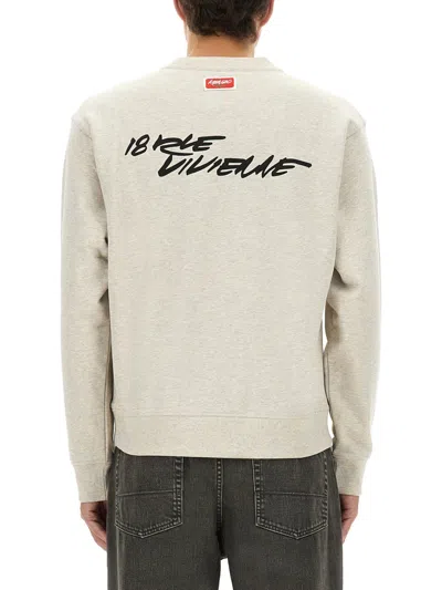Kenzo Grey Cotton Sweatshirts In Gray
