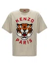 Kenzo Lucky Tiger T-shirt Gray In Grey