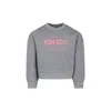 Kenzo Logo-print Mélange-effect Sweatshirt In Grey