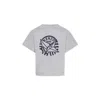Kenzo Grey T-shirt For Boy With  Seigaiha Print In Grey